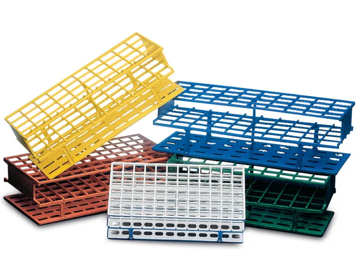 Suport pentru eprubete, pentru tuburi Ø 25 mm, Resmer®, galben, 40 orificii (4 x 10), 1 bucată — Carl Roth, cod 7487.1