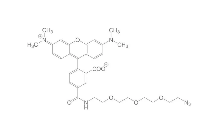 5-Carboxitetrametilrodamină-PEG3-Azidă, min. 90 %, 5 mg, plastic — Carl Roth, cod 7808.2