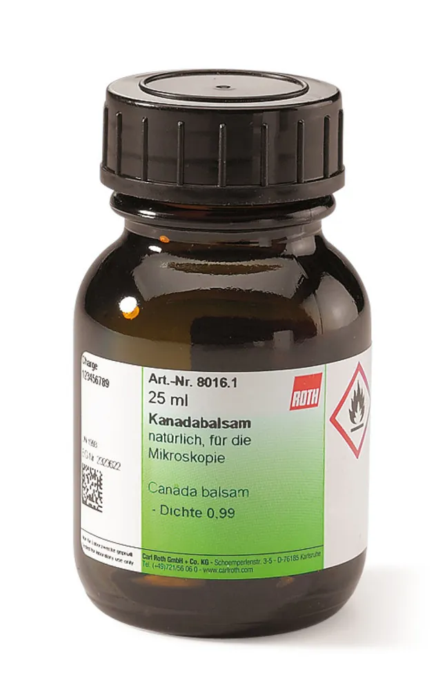 Balsam de Canada, natural, pentru microscopie, 100 ml, sticlă — Carl Roth, cod 8016.2