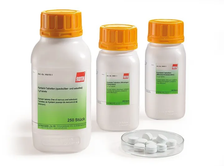 Tablete Kjeldahl antispumant, tabletă 1 g, 1000 bucăți, plastic — Carl Roth, cod 8225.2