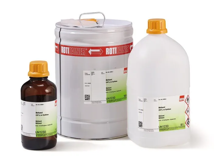 Metanol, min. 99 %, pentru sinteză, 1 l, sticlă — Carl Roth, cod 8388.1
