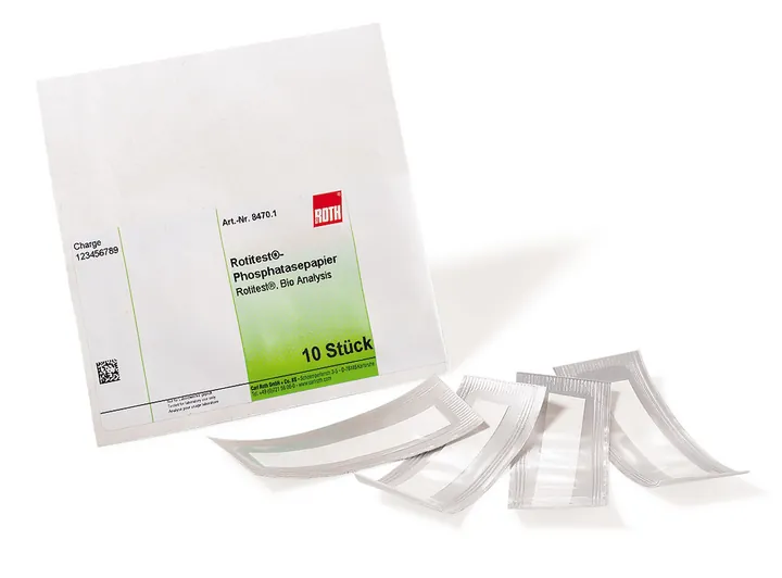 Hârtie pentru fosfatază ROTITEST®, analiză ROTItest®Bio, 10 unitate(ăți) — Carl Roth, cod 8470.1