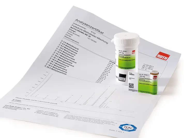 Amestec de esteri metilici ai acizilor grași, ROTICHROM® ME 51, 100 mg, plastic — Carl Roth, cod 8737.1