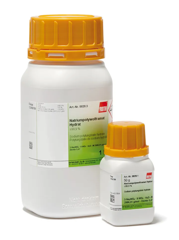 Politungstat de sodiu hidrat, min. 99,9 %, 50 g, plastic — Carl Roth, cod 8828.1