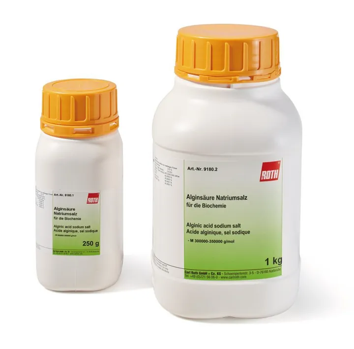 Sare de sodiu a acidului alginic, pentru biochimie, 1 kg, plastic — Carl Roth, cod 9180.2