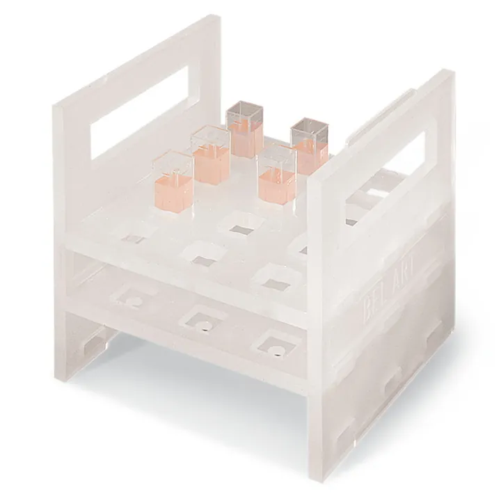 ROTILABO®-cuvette rastel, p. 12 cuvete, L 115 x W 110 x H 105 mm, 1 unit(s) — Carl Roth, cod 9664.1