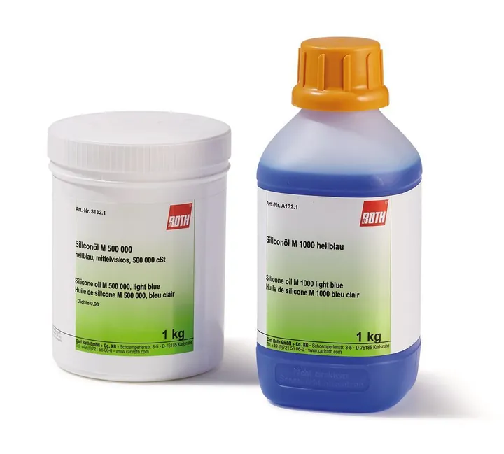Ulei siliconic M 1000, albastru deschis, 1 kg, plastic — Carl Roth, cod A132.1