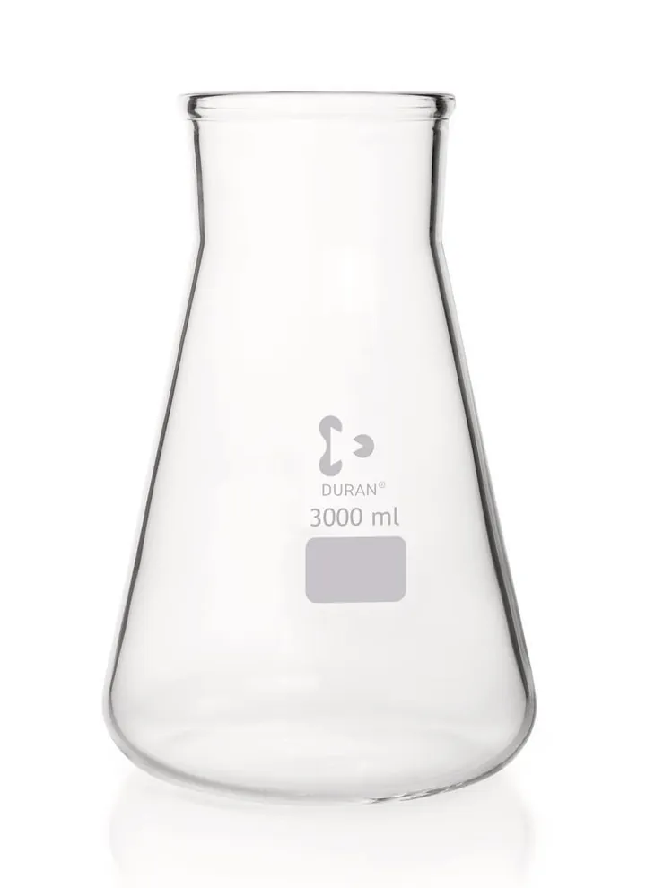 Balon Erlenmeyer cu gât larg, DURAN®, fără scală, 3000 ml, 1 bucată — Carl Roth, cod AAA3.1