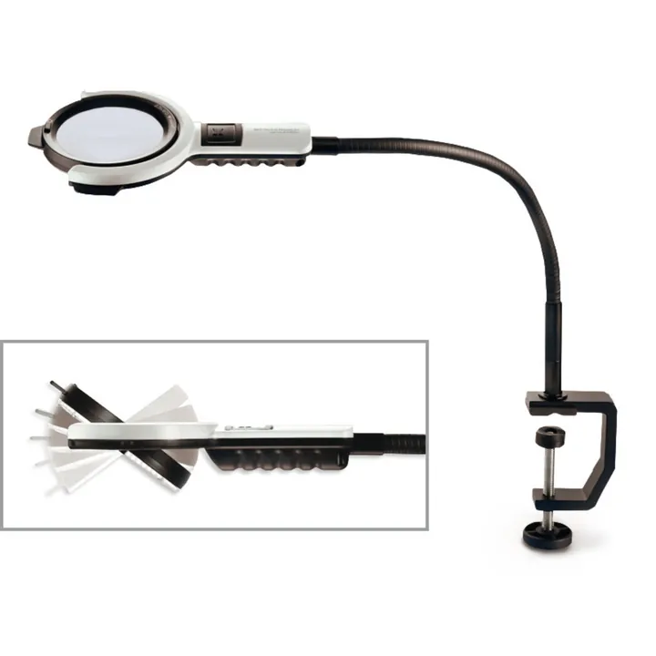 Lampă lupă varioLEDflex, 6 dpt, iluminare segmentată, lentilă pivotantă — Carl Roth, cod AEA3.1