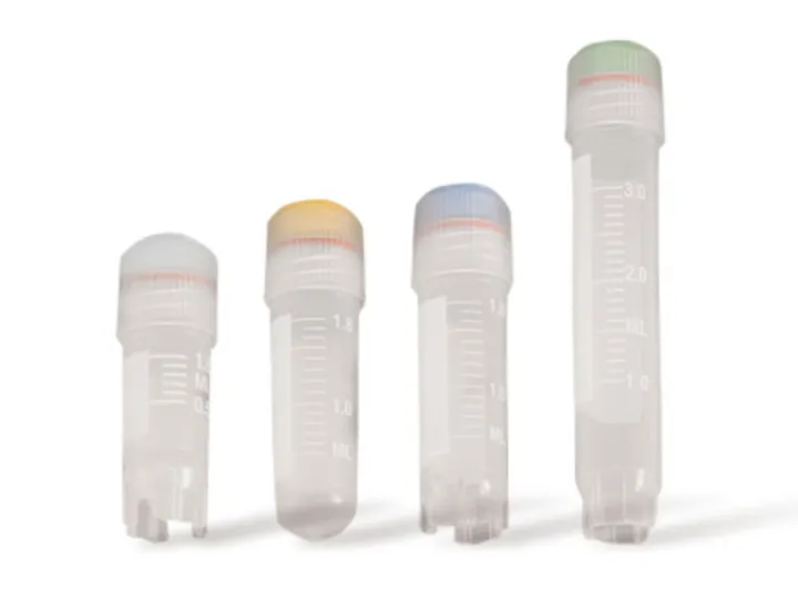 Crioviale, cu filet exterior, PP, sterile, etanșare cu buză/silicon, L 48 mm, 2 ml — Carl Roth, cod AEH7.1