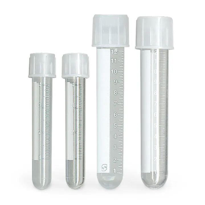Tuburi sterile pentru culturi, PS, negradate, 5 ml, cu capac cu filet, ambalate în vrac (pungă) — Carl Roth, cod AEX8.1