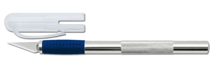 Scalpel, mâner din aluminiu, L 148 mm, incl. 3 lame de rezervă tip 1, 1 bucată — Carl Roth, cod AH88.1
