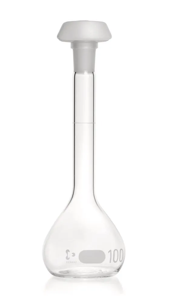 Balon cotat DURAN®-volumetric, clasa B, 100 ml, gradație albă, 2 bucăți — Carl Roth, cod AHX5.1