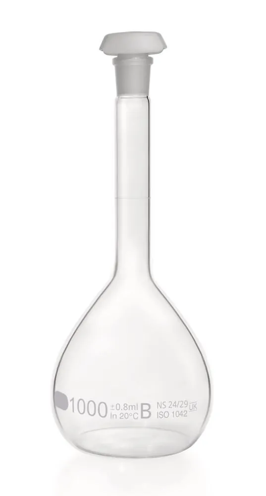 Balon cotat DURAN®-volumetric, clasa B, 1000 ml, gradație albă, 2 bucăți — Carl Roth, cod AHX9.2