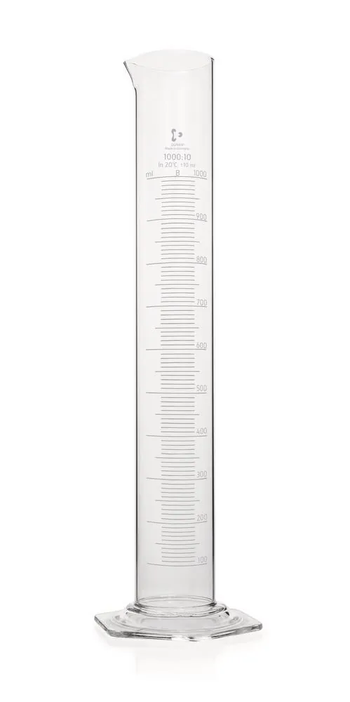 Cilindru gradat DURAN®-meas., cl.B, gradații albe, 1000 ml, gradații 10 ml, formă înaltă — Carl Roth, cod AKC8.1