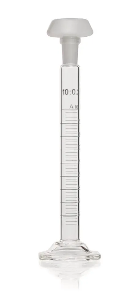 Cilindru gradat DURAN®-mixing 25 ml, cl. A, gradat albastru, subdiviziuni 0.5 ml, 2 bucăți — Carl Roth, cod AKE1.1