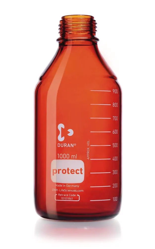 Sticlă cu filet, DURAN® Protect, maro, 1000 ml, 10 bucăți — Carl Roth, cod AKL0.1
