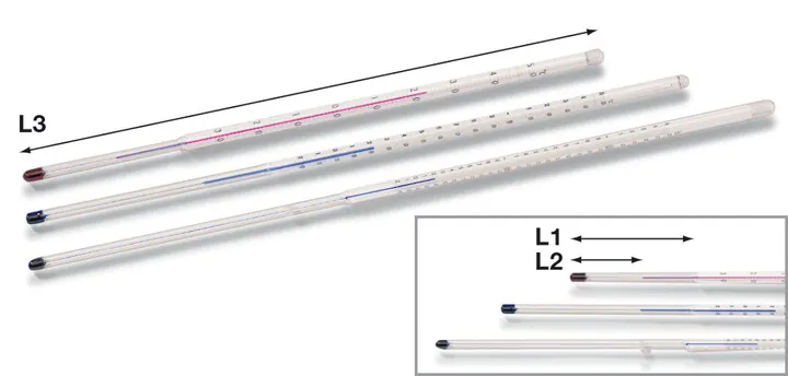 Term. precizie cu tijă dreaptă, umplutură albastră, L 675 mm, -20 - +150°C, 1 bucată(bucăți) — Carl Roth, cod ALP4.1