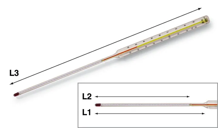 Termometru cu tijă dreaptă, L 340 mm, 0 până la +200 °C,, 1 bucată(bucăți) — Carl Roth, cod ALT3.1