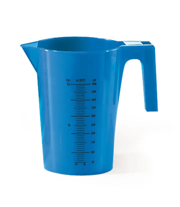 Pahar gradat din PP, 500 ml, albastru, 1 bucată — Carl Roth, cod APH6.1