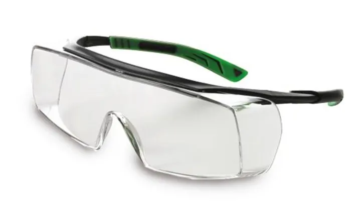 Ochelari de protecție peste ochelari 5X7, lentilă clară, ramă gun metal/verde, 1 buc. — Carl Roth, cod APY1.1