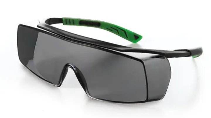Ochelari de protecție peste ochelari 5X7, lentilă gri, ramă gun metal/verde, 1 buc. — Carl Roth, cod APY3.1
