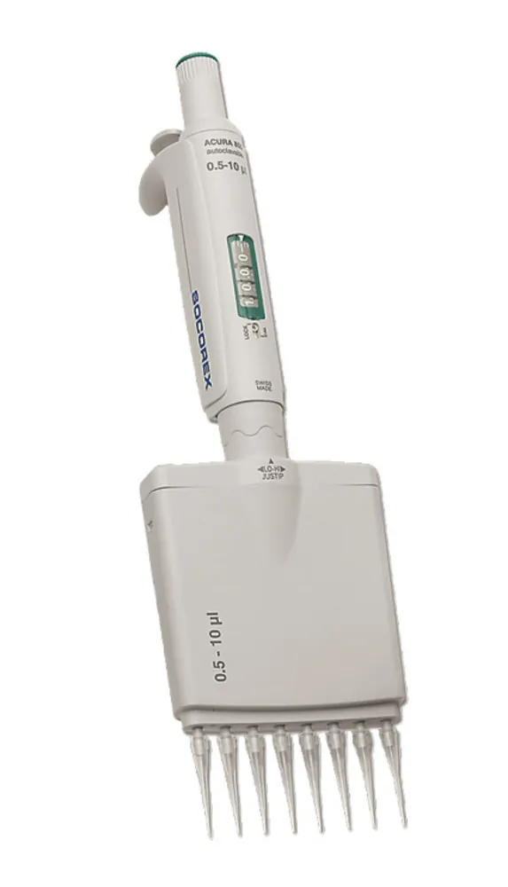 Pipetor multicanal Acura® 855, variabil, de la Socorex, 8 canale, 0.5 - 10 µl — Carl Roth, cod AT43.1