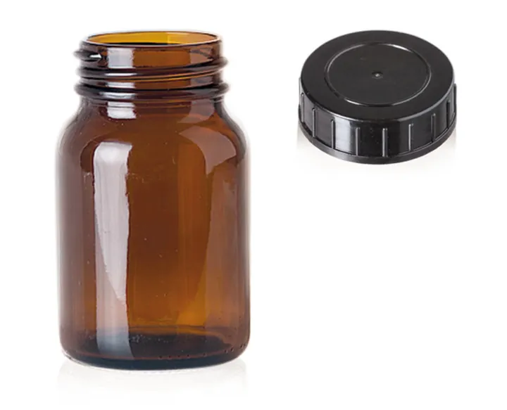 Borcane cu gură largă cu capac înșurubabil, sticlă maro, 500 ml, 20 bucăți — Carl Roth, cod AYC9.1