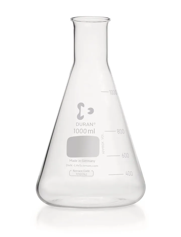 Balon Erlenmeyer cu gât îngust, gradație DURAN®,, 1000 ml, ISO 1773, 1 bucată — Carl Roth, cod C140.2