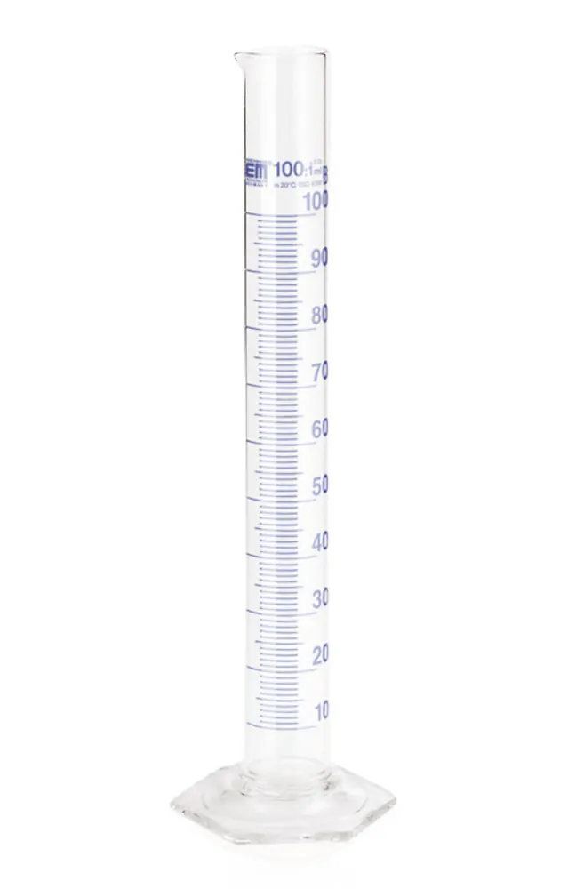 Cilindri gradați cl. B, marcaje albastre, DURAN®, înalți, gradație 0.2 ml, 10 ml — Carl Roth, cod C174.2