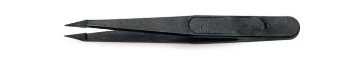 Pensetă din plastic, vârfuri foarte fine, Delrin, negru, lățime 0,3 mm, L 11 cm, 3 bucăți — Carl Roth, cod C318.1