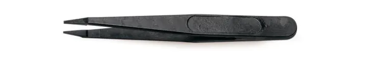 Pensetă din plastic, vârfuri fine, Delrin, negru, lățime 1,0 mm, L 11 cm, 3 bucăți — Carl Roth, cod C319.1