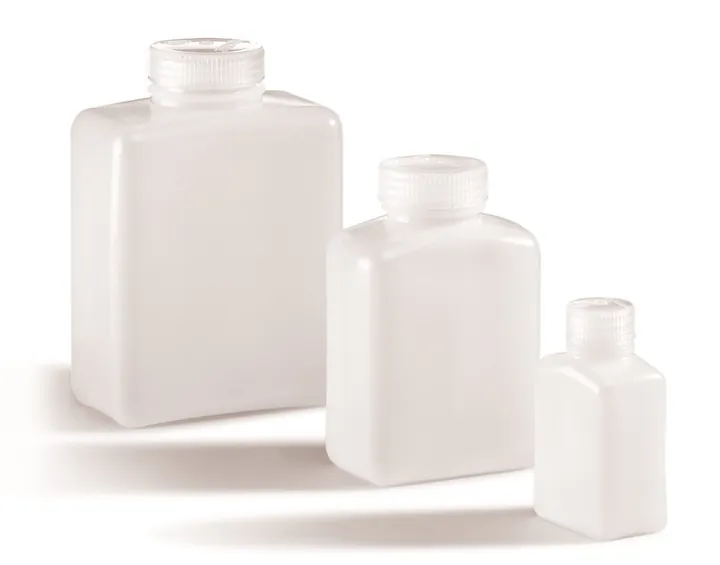 Flacoane dreptunghiulare cu gât larg, HDPE, etanșe, 250 ml, 12 buc. — Carl Roth, cod C489.1