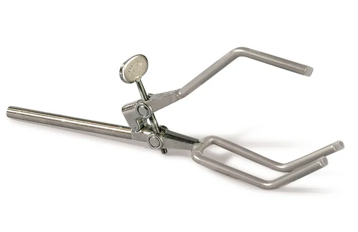 Rotilabo®-three clemă cu trei degete, oțel inoxidabil 18/10, deschidere L 0-120 mm, 1 bucată — Carl Roth, cod C827.1