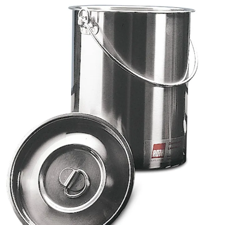 Rotilabo®-carrier găleată, oțel inoxidabil 18/10, 10 l, Ø 220mm, H300mm, 1 bucată — Carl Roth, cod C862.1