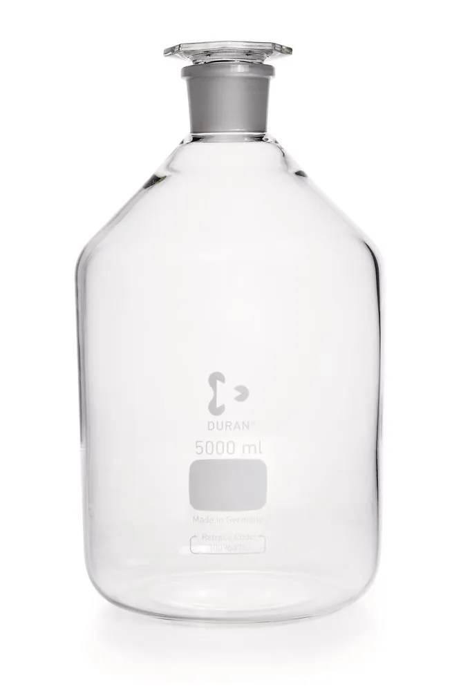 Sticlă de depozitare cu gât îngust, dop de sticlă, sticlă transparentă DURAN®,, 5000 ml — Carl Roth, cod CCT2.1