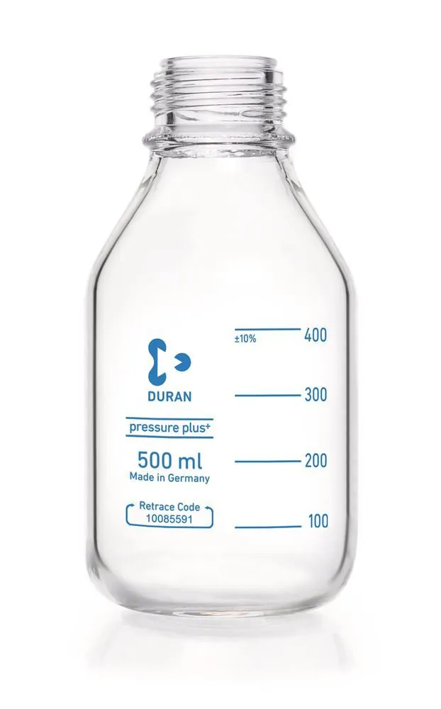 Flacon cu gât filetat 500 ml, sticlă transparentă, presiune DURAN® plus Protect, 1 buc. — Carl Roth, cod CCX6.1
