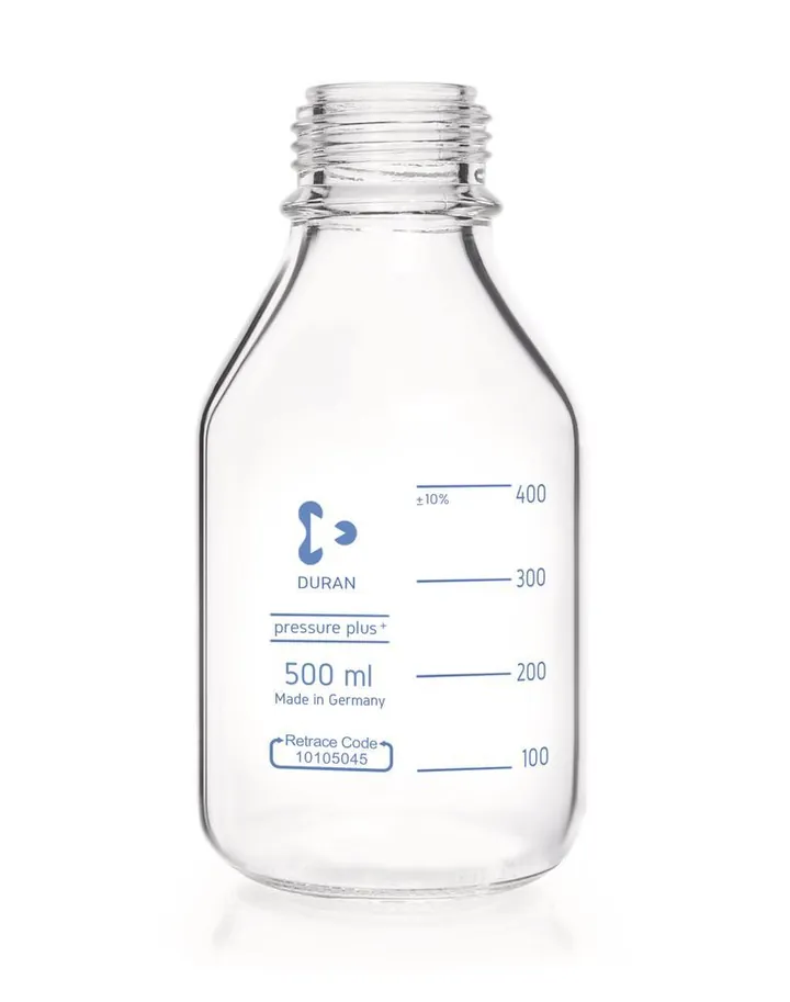 Sticlă cu gât filetat DURAN®-pressure plus, transparentă, 500 ml, 1 bucată(ți) — Carl Roth, cod CK35.1