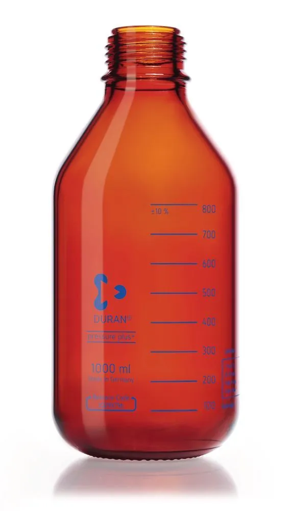Sticlă cu gât filetat DURAN®-pressure plus, maro, 1000 ml, 1 bucată(ți) — Carl Roth, cod CK38.1