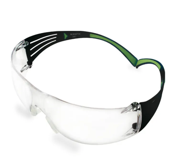 Ochelari de protecție SecureFit 400, negru/verde, lentilă clară, 1 bucată — Carl Roth, cod CNE6.1