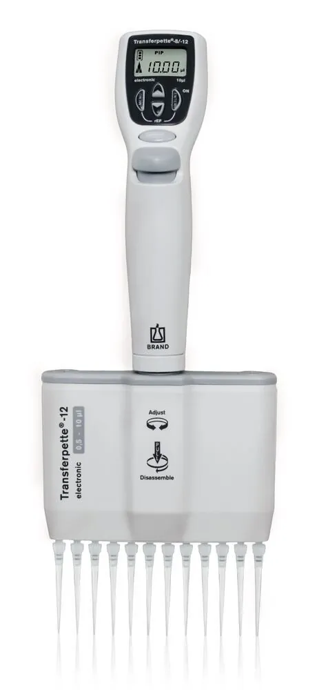 Pipetă microlitrică multicanal Transferpette® electronică cu 12 canale — Carl Roth, cod CNL7.1