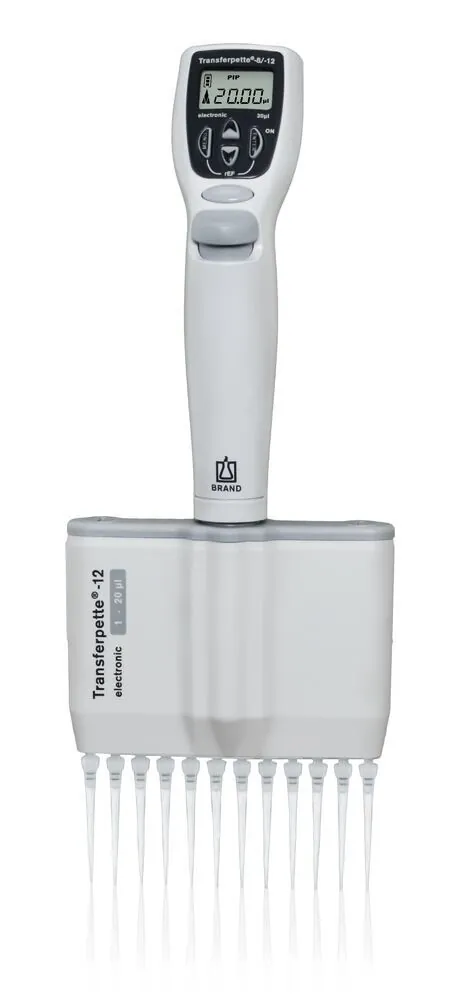 Pipetă microlitrică multicanal Transferpette® electronică cu 12 canale — Carl Roth, cod CNL8.1