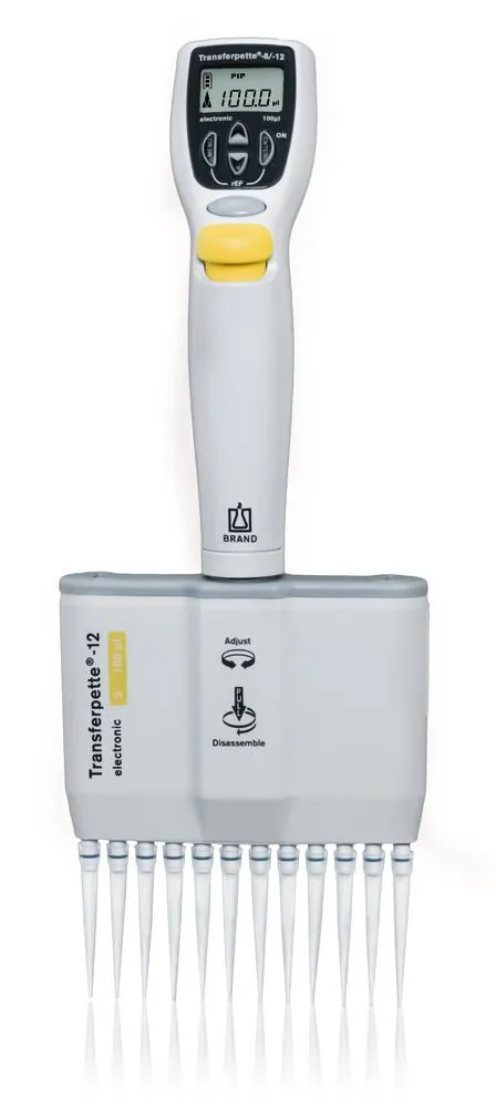 Pipetă microlitrică multicanal Transferpette® electronică cu 12 canale — Carl Roth, cod CNL9.1