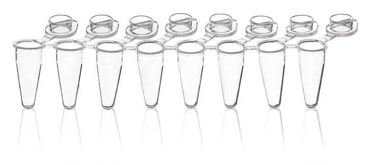 Vialuri de reacție PCR, bandă de 8, profil redus, din PP. Volum 0.15 ml — Carl Roth, cod CNT0.1