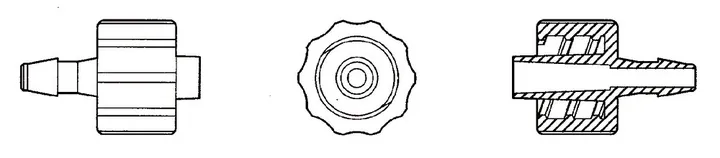 Conectori Rotilabo®-Luer-tubing, PP, LLM, pentru Ø int. tub 1.6 mm, 10 buc. — Carl Roth, cod CT58.1