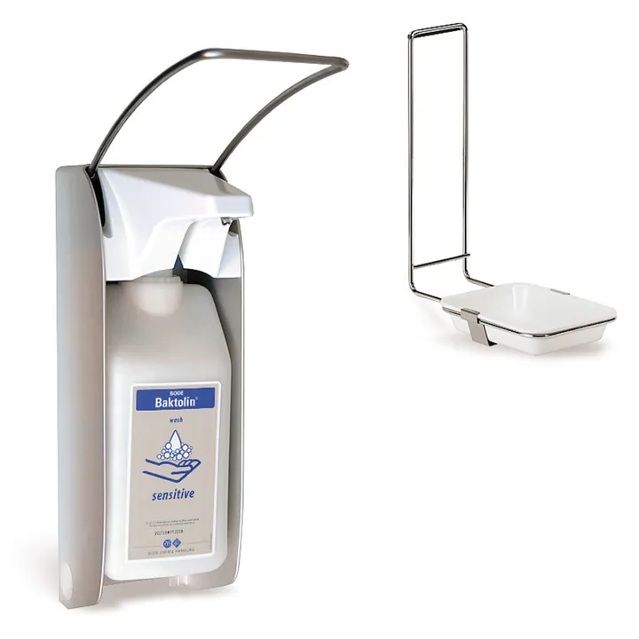 Dozator săpun și dezinfectant plus, pentru flacoane 350/500 ml, manetă scurtă — Carl Roth, cod CTA8.1