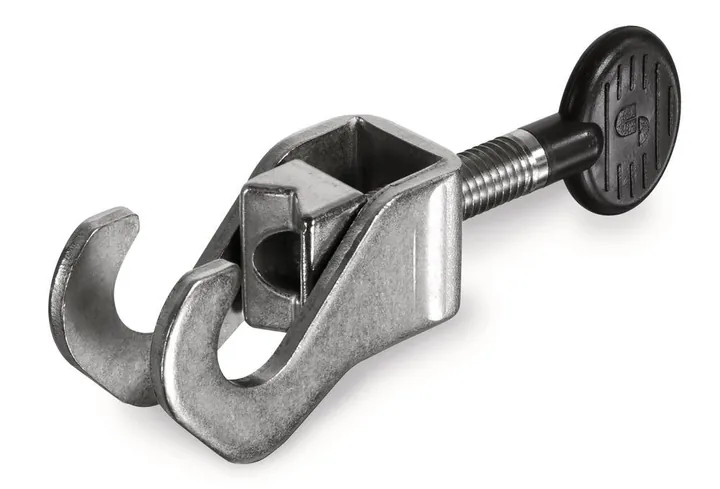 Nucă cu cârlig, oțel vopsit în câmp electrostatic, șurub din alamă, deschidere L 13 mm, 1 buc. — Carl Roth, cod E039.1