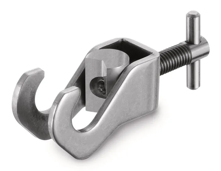 Nucă cu cârlig, oțel inoxidabil, șurub din alamă, deschidere L 13 mm, 1 buc. — Carl Roth, cod E040.1