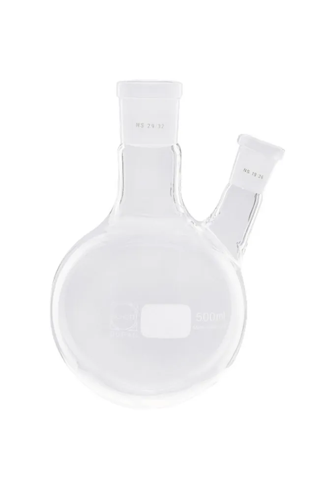 Balon cu două gâturi, DURAN®, 1000 ml, gât lateral înclinat 14/23, central 29/32 — Carl Roth, cod E609.1