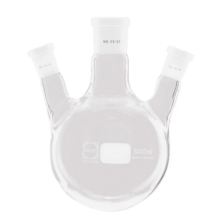 Balon cu fund rotund și trei gâturi, 250 ml, gât central 29/32, gât lateral 14/23 — Carl Roth, cod E612.1